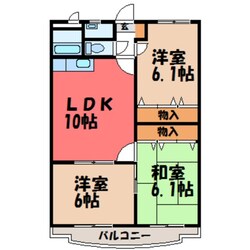 小山駅 徒歩25分 3階の物件間取画像